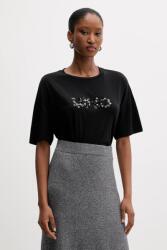 Liu Jo pamut póló fekete, MF5347 JS923 - fekete M