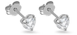 Heratis Forever Szíves cirkon fülbevaló fehér aranyból, 9K IZ20386AHR