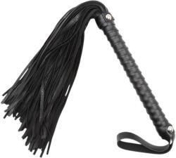 LateToBed - textúrált ostor (fekete, 48 cm) - shop