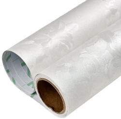 Dollcini Otthon Öntapadós Tapéta - Fehér Virágos Texturált, Dombornyomott - Fehér Baran 50M (438233)