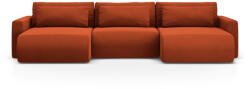 Cosmopolitan Design Coltar extensibil Belfast in forma de U si tapiterie din catifea (COS_UF_121_F1_BELFAST3) Canapea