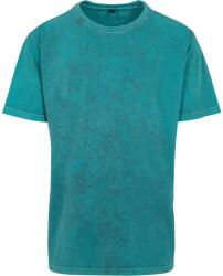 Build Your Brand Férfi póló Acid Washed - Teal / fekete | 3XL (BY070-1000296247)