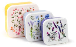 Puckator Uzsonnás Doboz Szett - 3 db (M/L/XL), Nektármezők Mintával, BPA-mentes (00294)