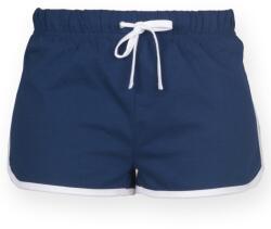 SF (Skinnifit) Pantaloni scurți retro pentru femei - Albastru închis / albă | L (SK069-1000167230)