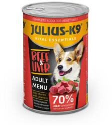Julius-K9 Julius-K9 Marha és Máj konzerv kutyáknak 1230g - teljes értékű eledel (317502)