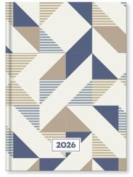 Vectraline Határidőnapló VECTRALINE Geometria A/5 napi fehér lapos 2026 - robbitairodaszer