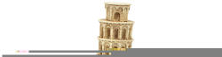 Petportal Dekor ferde torony 7 x 7 x 15, 5 cm (PP39281)