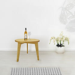  MENGEVE kerek fenyő dohányzóasztal - fenyobutor1 - 39 600 Ft