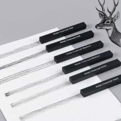 Sinoart Préselt szén készlet, 6 db (soft, medium, hard)