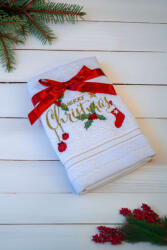 Olima OLXMAS03 OLIMA CHRISTMAS TOWEL - MERRY CHRISTMAS ORNAMENTS (olxmas03wh-45x70)