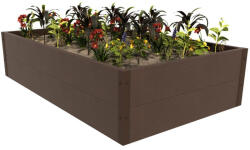 Wpcmagasagyas WPC Magaságyás sötétbarna 120x70x30 cm