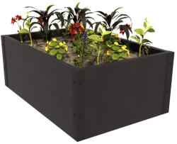 Wpcmagasagyas WPC Magaságyás sötétszürke/antracit 72x48x30 cm