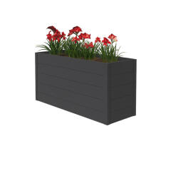 Wpcmagasagyas WPC Magaságyás sötétszürke/antracit 96x48x75 cm