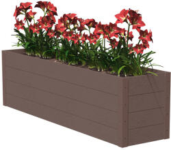 Wpcmagasagyas WPC Magaságyás sötétbarna 193x48x62 cm