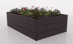 Wpcmagasagyas WPC Magaságyás sötétszürke/antracit 145x96x46 cm