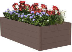 Wpcmagasagyas WPC Magaságyás sötétbarna 193x96x62 cm