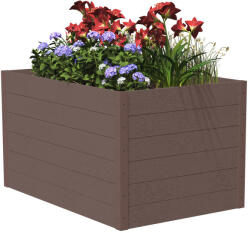 Wpcmagasagyas WPC Magaságyás sötétbarna 145x96x94 cm