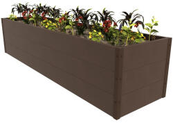 Wpcmagasagyas WPC Magaságyás sötétbarna 193x48x46 cm