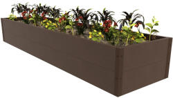 Wpcmagasagyas WPC Magaságyás sötétbarna 193x48x30 cm