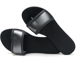 Havaianas Papuci Havaianas slim din cauciuc natural cu banda gri si negru 39/40