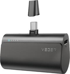 VEGER W0556 VEGER Mini Power bank LED-ekkel a töltéshez - Kapacitás 5000 mAh PD20W Gyors töltés