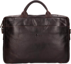 Greenwood Amos bőr laptop táska - sötétbarna