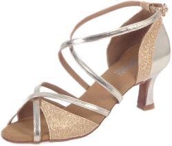 Botan női tánccipő BL-49 aranyszínű 6, 5 cm Flare Méret: 36