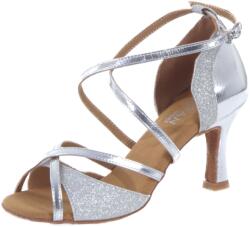 Botan női tánccipő BL-49 ezüstszínű 7, 5 cm Flare Méret: 35