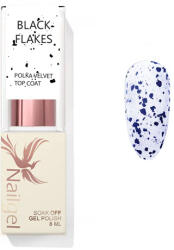  Polka Velvet Top Coat - Black Flakes - Fényzselé 8ml