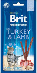 Brit BRIT Premium By Nature, recompense fără cereale pisici, batoane, Curcan și Miel, 3buc