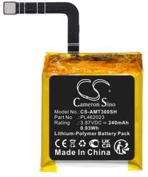 Cameron Sino Li-Polymer akku (3, 87V/240mAh, Amazfit PL462023 kompatibilis) FEKETE Amazfit GTS 3 (CS-AMT300SH)
