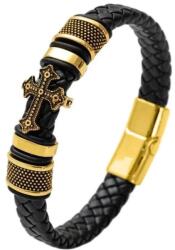 HARAHU GA-33432 Cross Karkötő - Fekete/Arany KP33432