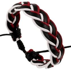 HARAHU RE-33216 Férfi karkötő - Fekete/Fehér/Piros KP33216