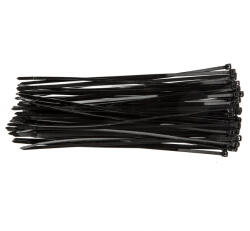TOPEX Kábelkötegelő, gyorskötöző, 4.8mmx300mm, fekete, 75db (44E980) - szerszamparadicsom