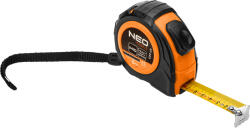 NEO TOOLS Mérőszalag 5m / 25mm, acél, autostop + rögzítő (67-223)