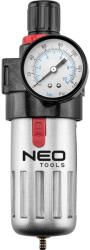 NEO TOOLS Pneumatikus víztelenítő szűrő 1/2", nyomásszabályzóval, fém (14-732) - szerszamparadicsom