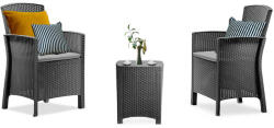 Leziter Set mobilier de grădină Lima Balcon, grafit (LBIL2GAR-GRA)