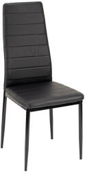 Leziter Scaun de masă Tino NOVA piele textilă neagră + metal - negru (MDC-001-Black)