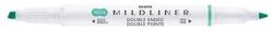 Zebra Szövegkiemelő kétvégű ZEBRA Mildliner fluorescent 1, 4-4, 0 mm kékeszöld (78220) - robbitairodaszer