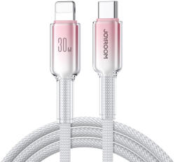 JOYROOM S-A42 Crystal-Clear Series Type-C - Lightning kábel 30W 120cm - fehér