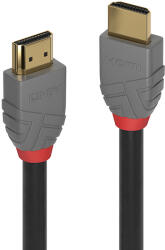 Lindy LNY-36965 : : HDMI 2.0 кабел, Anthra Line, 4K, 60Hz, A-A, M-M, черен, 5.0 м (LNY-36965)