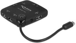 Delock Micro USB Otg Kártyaolvasó + 3 Port USB Hub