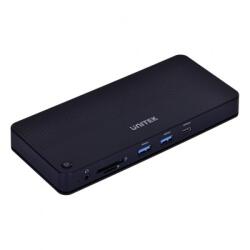 Unitek Dokkoló állomás, Unitek, USB 4 12IN1, HDMI/DP 8K, 4X USB-C, 3XUSB-A, SD, 100 W, fekete (ACT-MOBUTKSTA0001)