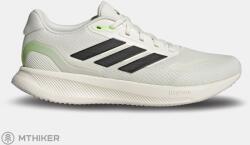 Adidas RUNFALCON 5 cipő, fehér/fekete/lime (UK 8) Férfi futócipő
