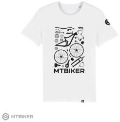 MTBIKER KOMPONENTY MTB póló, fehér (M)