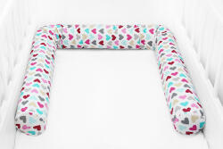 Scamp Rácsvédő Hengerpárna 180 cm-Színes Szívecskék