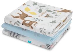 Flanel vízhatlan textilpelenka szett, 3 db-os - Fiús