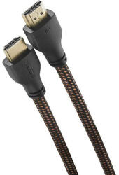 One For All Cablu HDMI Ultra High Speed One for All, 8K 60Hz, 4K 120Hz, viteza de transfer 48Gbps, HDMI 2.1, conectori placati cu aur, 1.5m, Negru/Portocaliu (CC5215)