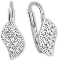 Soliter Brilio Csillogó kristállyal díszített fehér arany fülbevaló 239 001 00648 07