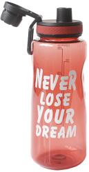 Pufo Motivációs diplomás kulacs sportoláshoz, fitneszhez, edzéshez, 1 l, piros (Pufo2964rosu)